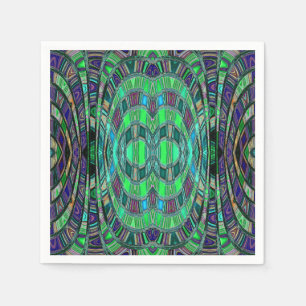 Infinity Arch - Acid Green & Deep Blue Napkin