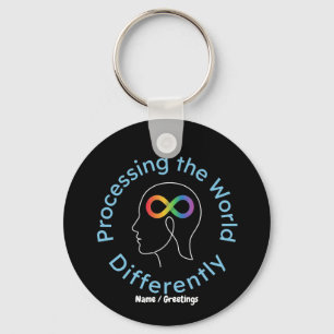 Infinity Art Processing the World Differently Key Ring