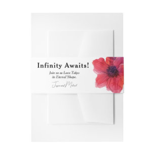 Infinity Awaits! Anemone Dreamscape Wedding Invitation Belly Band