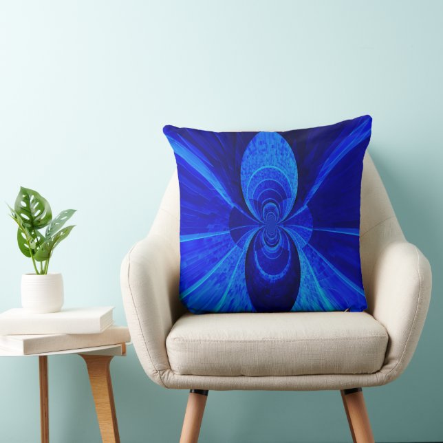 infinity blue throw pillow (Chair)