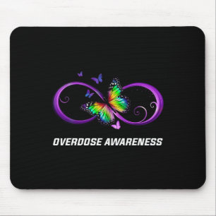Infinity Butterfly Overdose Awareness  Mouse Pad