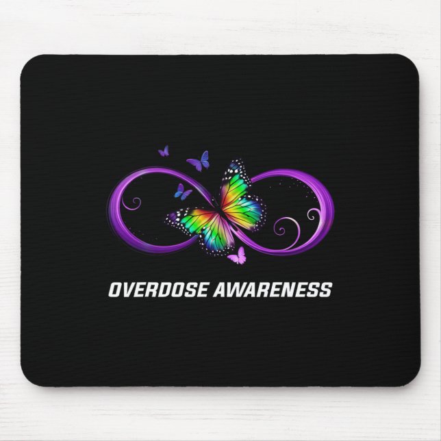 Infinity Butterfly Overdose Awareness  Mouse Pad (Front)
