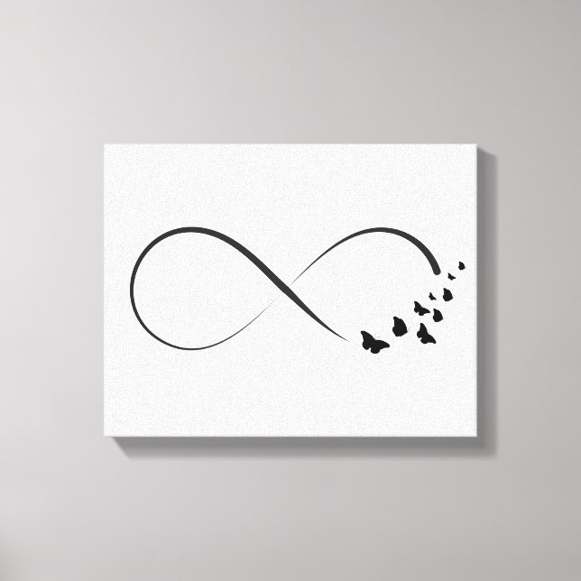 Infinity  butterfly symbol canvas print (Front)