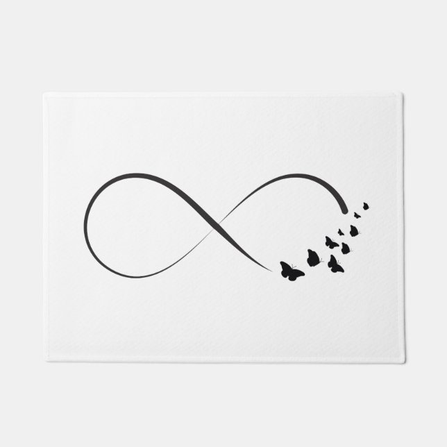 Infinity  butterfly symbol doormat (Front)