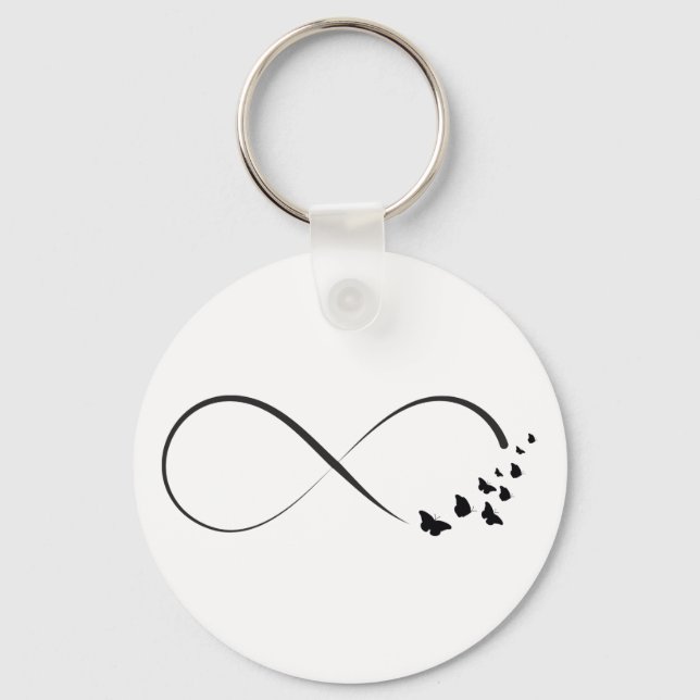 Infinity  butterfly symbol key ring (Front)