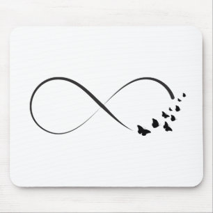 Infinity butterfly symbol mouse pad