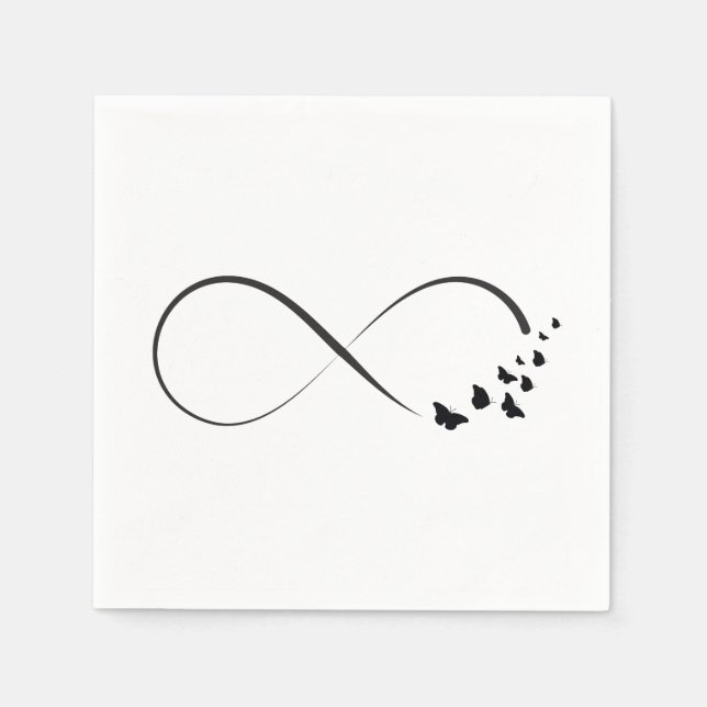 Infinity  butterfly symbol napkin (Front)