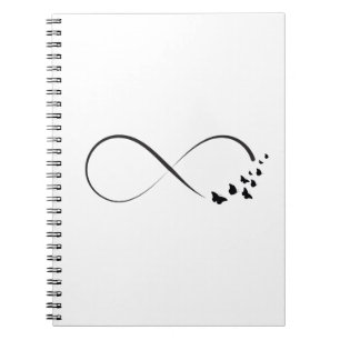 Infinity butterfly symbol notebook