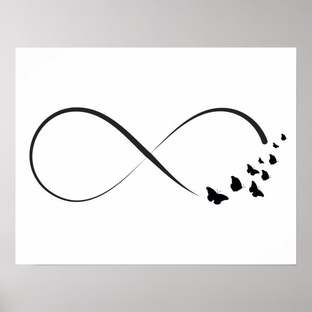 Infinity  butterfly symbol poster (Front)