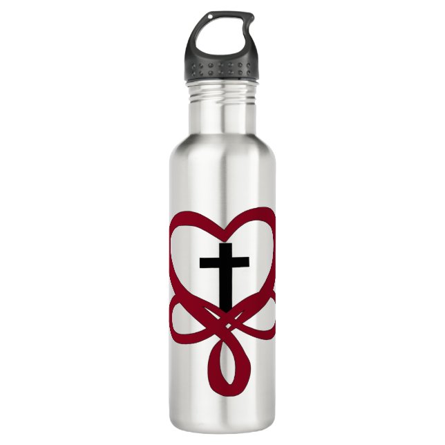 Infinity Christian Cross 710 Ml Water Bottle (Front)