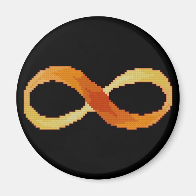 Infinity Cross Stitch Magnet (Front)