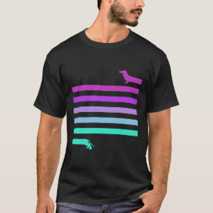 Infinity Dachshund Cool Neon Very Long Dachshund L T-Shirt