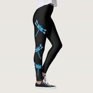 Infinity Dragonfly blue design Leggings