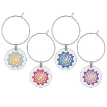 Infinity Flower Perpetual Design Wine Charms
