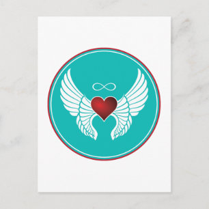 Infinity Flying Heart Postcard
