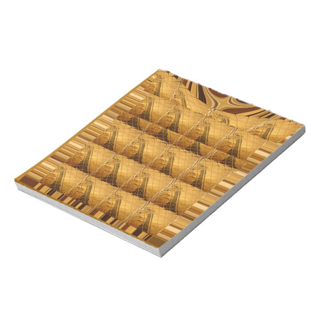 Infinity Golden Giraffe Animal Motif Art Print Notepad (Rotated)