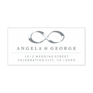 Infinity Hand Clasp Wedding Self Inking Stamp