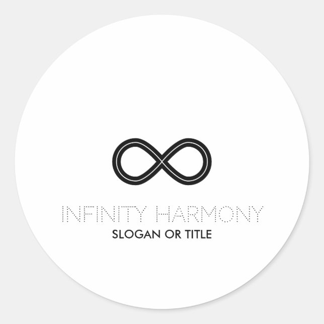 Infinity Harmony Symbol Classic Round Sticker (Front)