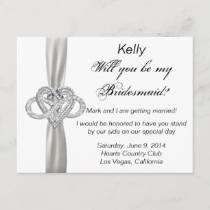 Infinity Heart Bridesmaid Card