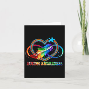 Infinity Heart Love Autism Awareness Needs No Word Card