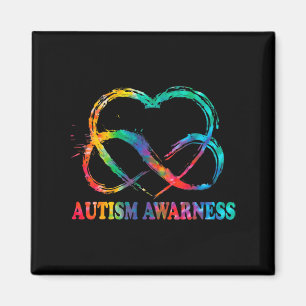 Infinity Heart Love Autism Awareness Needs No Word Magnet