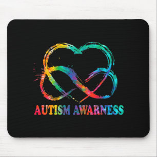 Infinity Heart Love Autism Awareness Needs No Word Mouse Pad