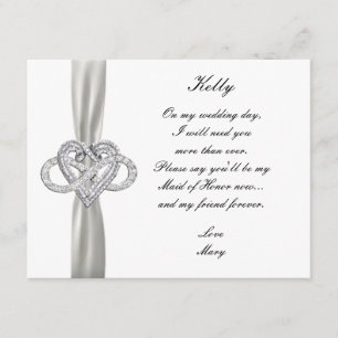 Infinity Heart Maid Of Honour Card