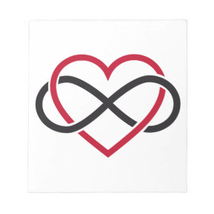 Infinity heart, never ending love notepad