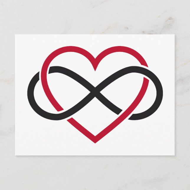 Infinity heart, never ending love postcard (Front)