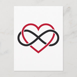 Infinity heart, never ending love postcard