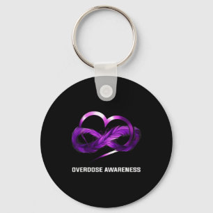 Infinity Heart Overdose Awareness Key Ring
