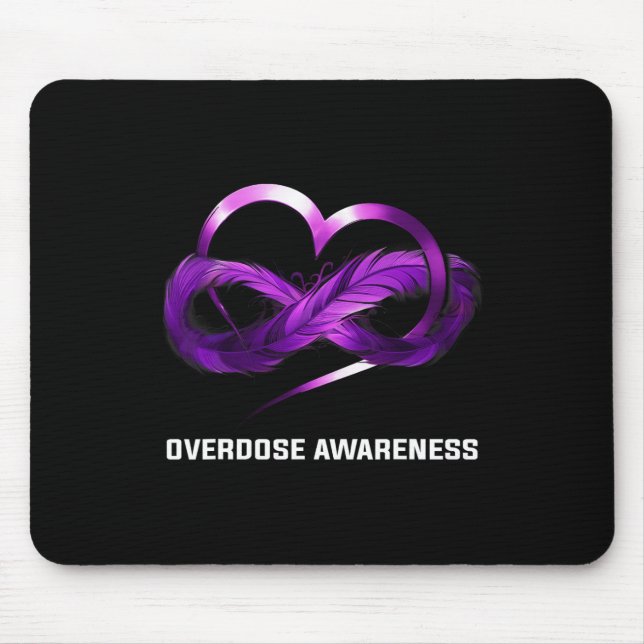 Infinity Heart Overdose Awareness  Mouse Pad (Front)