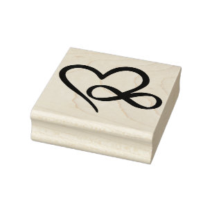 Infinity Heart Rubber Stamp