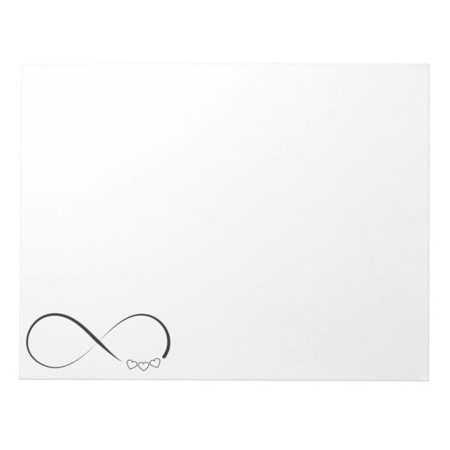 Infinity heart symbol notepad (Front)