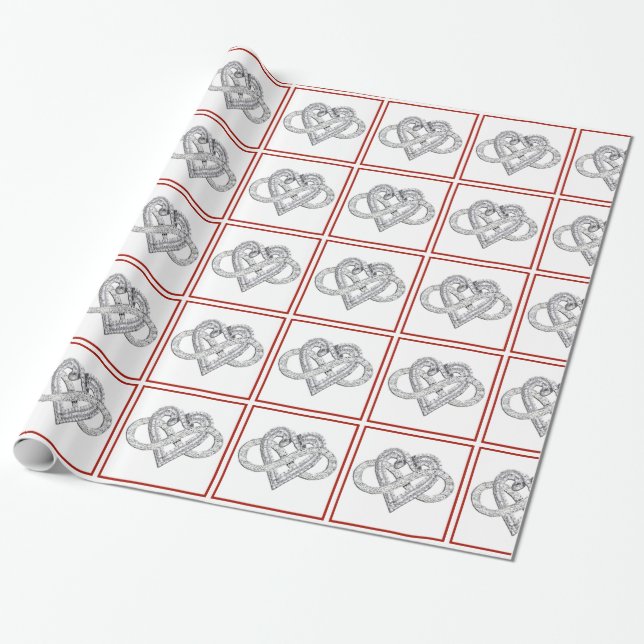 Infinity Heart Wrapping Paper (Unrolled)