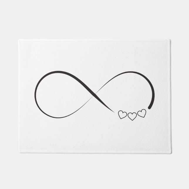 Infinity  hearts  symbol doormat (Front)