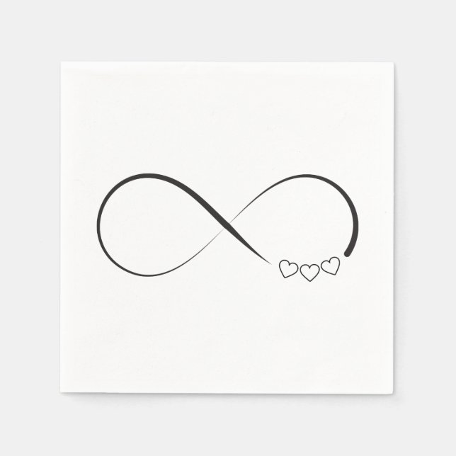 Infinity hearts symbol napkin (Front)