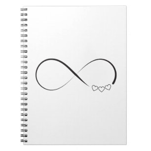 Infinity hearts symbol notebook