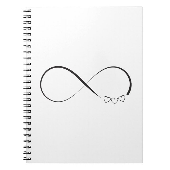 Infinity hearts symbol notebook (Front)