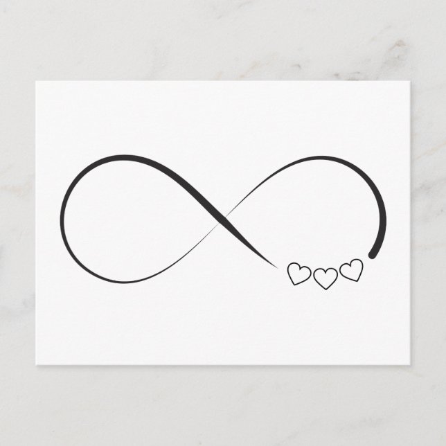 Infinity hearts symbol postcard (Front)