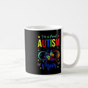 Infinity Im A Proud Mum Autism Awareness Butterfly Coffee Mug