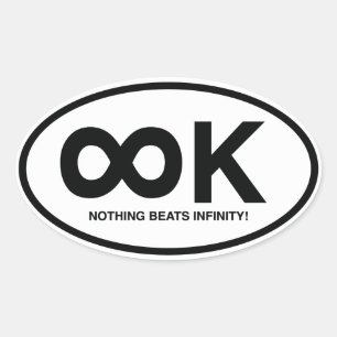 Infinity K Oval Sticker