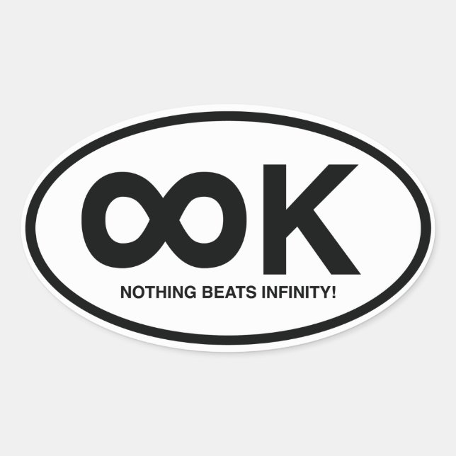 Infinity K Oval Sticker (Front)