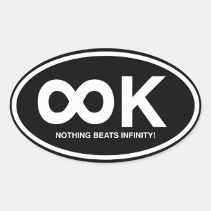 Infinity K Oval Sticker