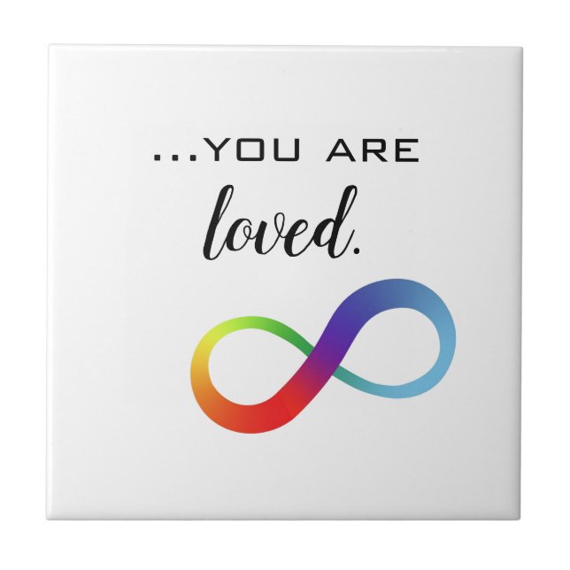 Infinity LGBTQ+ Pride Tote Ceramic Tile (Front)