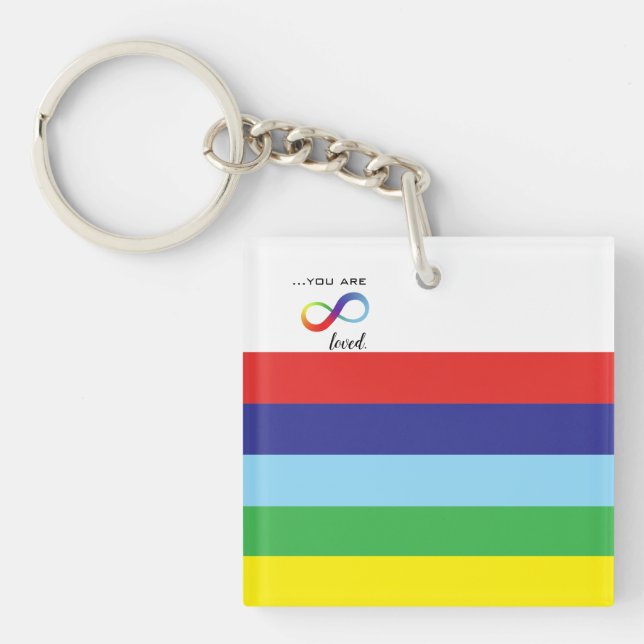 Infinity LGBTQ+ Pride Tote Key Ring (Front)