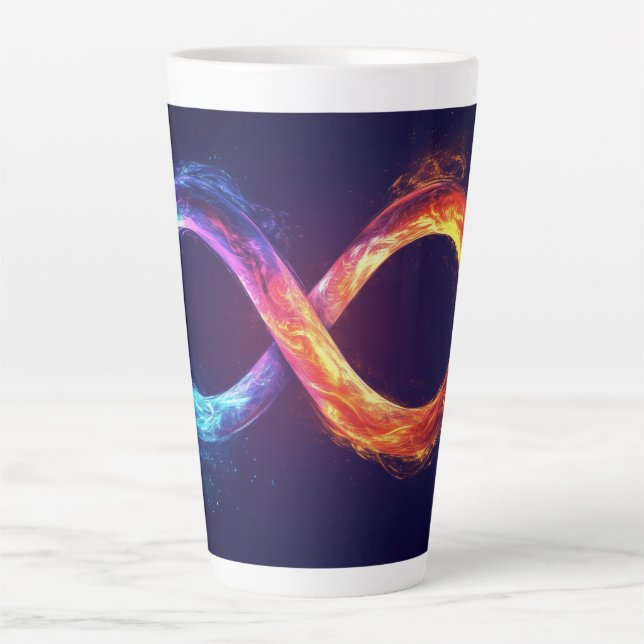 Infinity Logo Symbol Digital Art Latte Mug (Front)