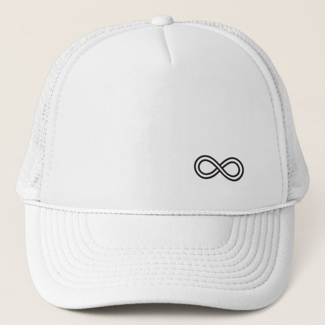 Infinity Logo - White Trucker Hat (Front)