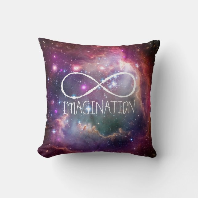Infinity loop and galaxy space hipster background cushion (Front)