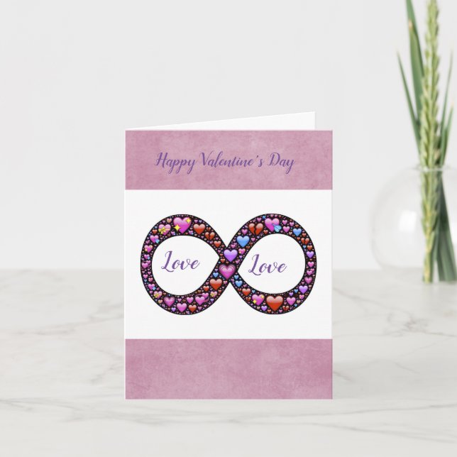 Infinity Love Emoji's Valentine's Day Card (Front)